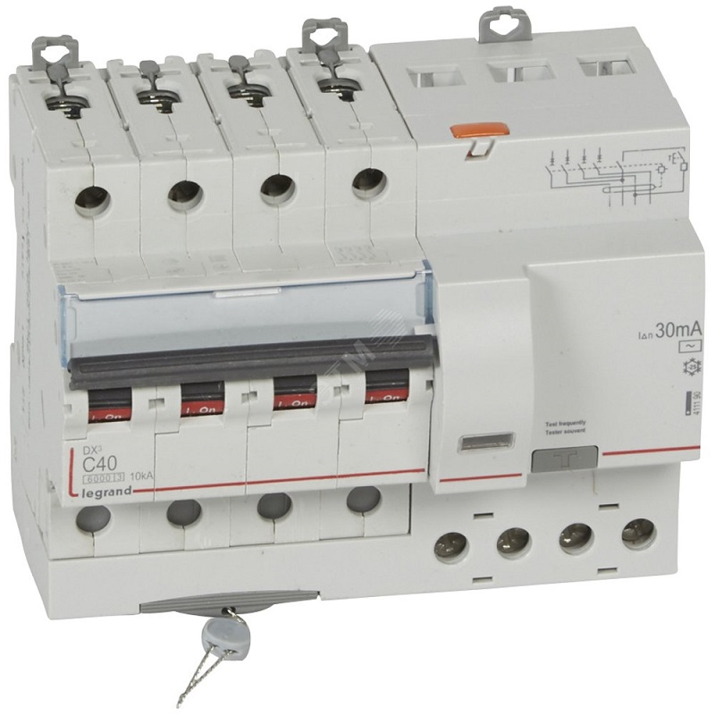Автомат дифференциального тока АВДТ Legrand DX3 4п 63А 300мА 10,0кА C тип AC